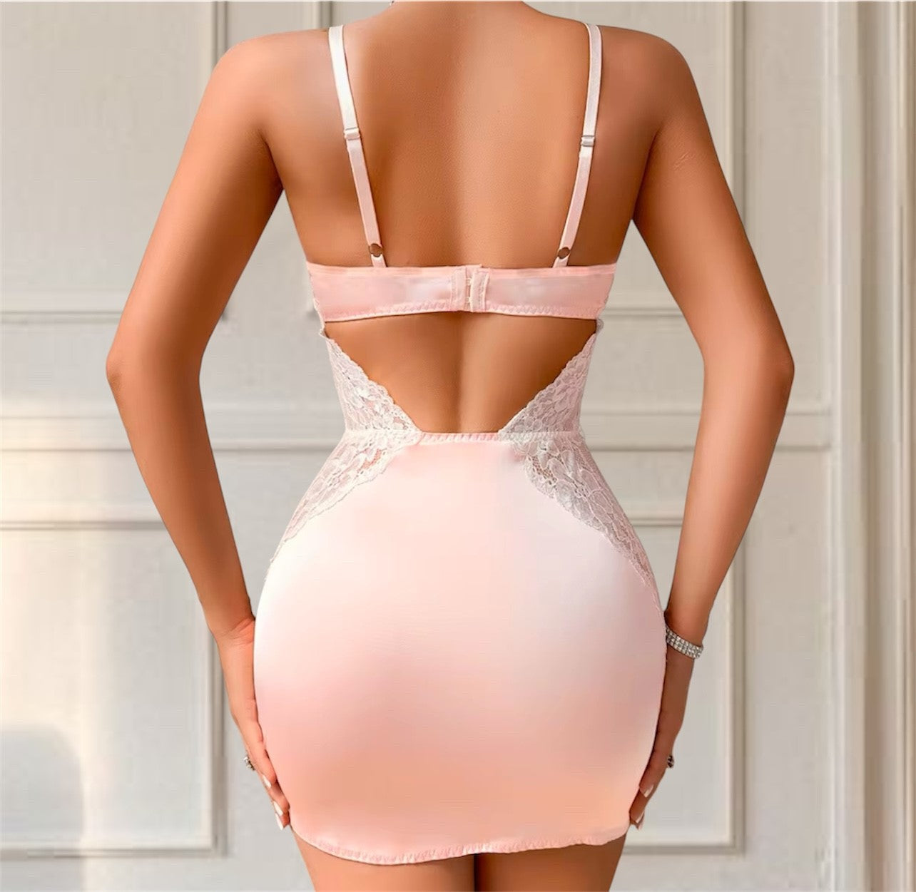 Lace Mini Slip Dress